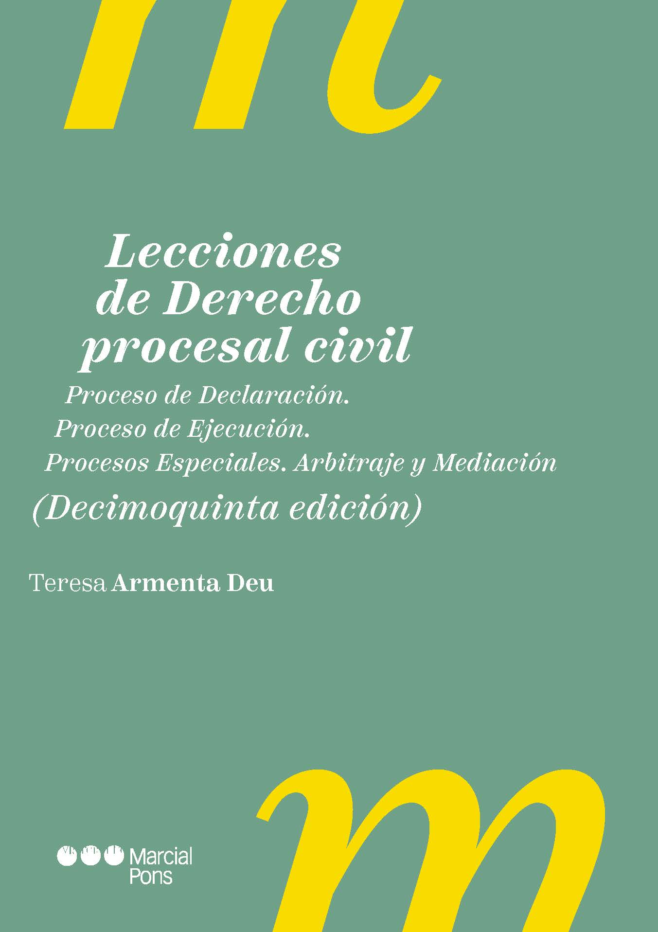 ARMENTA DEU. Lecciones de Derecho procesal civil. Marcial Pons, 2024