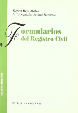 Formularios del Registro Civil. 9788484447085